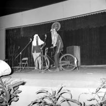 Students enacting a skit as part of the Entertainment Competition at the annual Literary and Cultural Week