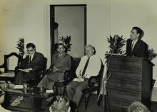 Prof. Arcot Ramachandran addresses the gathering at the valedictory  function of the Short Term Course in High Vacuum Technology 