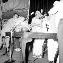 The chief guest of the Third Institute Day, Dr. P. Subbarayan (Union Minister of Transport and Communications) on the dais during the ceremony