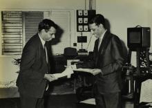 Prof. Arcot Ramachandran gives away certificates to a participant of the Short Term Course in High Vacuum Technology 