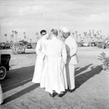 Dr. A. L. Mudaliar and Rev. Father L. D. Murphy during the Second Institute Day, 1961