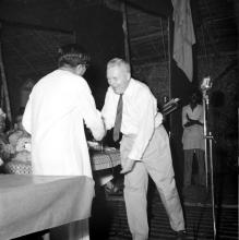 Mr. C. Subramaniam and Prof. W. Koch at the Second Institute Day, 1961