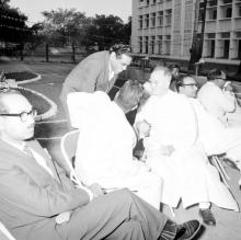 The delegates at the Third Institute Day conversing over tea