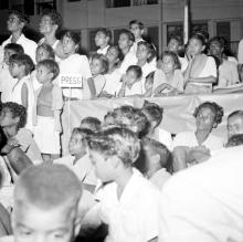 An engrossed audience during the celebration of Second Institute Day, 1961