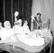 Mr. R. Natarajan (Registrar) addresses the audience at the Third Institute Day