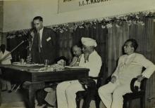 A panel member who is yet to be identified addresses the audience at the seminar on Industry-Institution Collaboration