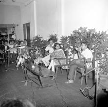 Students participating in an event that is probably Group Discussion at the annual Literary and Cultural Week