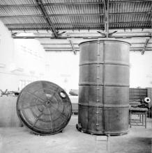 A hydrochloric acid tank with a capacity of 15000 litres at the FRP Centre