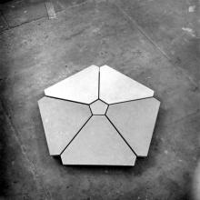 Sub-assembly (outside view) of the geodesic dome that was designed by the FRP Centre