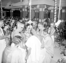 Devotees gathered at Jalakanteshwara Temple, 1965