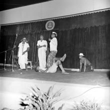 Students enacting a skit as part of the Entertainment Competition at the annual Literary and Cultural Week