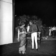 A student receiving a prize at the annual Literary and Cultural Week