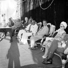 At the stone laying ceremony, 1962