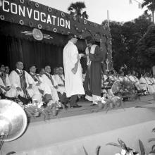 Prof. K. A. V. Pandalai gives away a B.Tech. degree at the 13th convocation, 1976