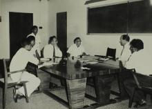 Dr. K. Gerke in discussion with Prof. N. Klein, Prof. R. K. Gupta and other faculty/staff members at IIT Madras