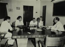 Dr. K. Gerke in discussion with Prof. S. D. Nigam and other faculty/staff members at IIT Madras