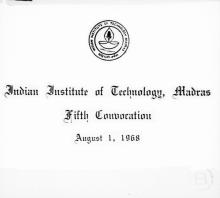 Invitation to the fifth convocation, 1968
