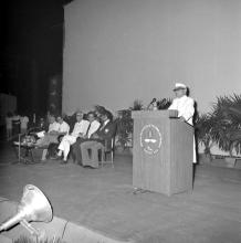 Mr. K. K. Shah addresses the audience at IIT Madras, 1974