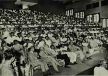 The audience at a formal event held on the occasion of Mr. M. C. Chagla’s visit to the Institute 