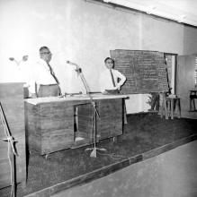 Prof. M. V. C. Sastri and Prof. B. V. A. Rao on stage