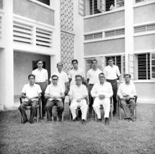 Administrators and students at an Alumni Association Meet