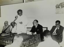 Mr. V. R. Nedunchezhian addresses the audience at an event that is yet to be identified