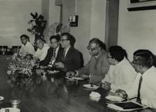 The speakers and guests converse over refreshments at the launch of the 'Journal of Mathematics and Physical Sciences' 