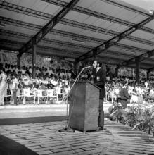 Mr. Navzer Mehta presenting the Vote of Thanks at the Eighth Inter-IIT Sports Meet, 1970