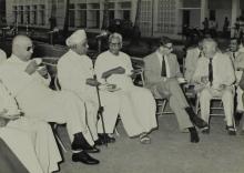 The delegates at the Third Institute Day conversing over tea