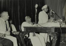 Dr. A. L. Mudaliar addresses the audience at the Third Institute Day