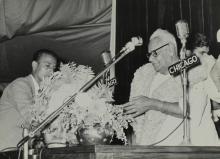 The chief guest of the Third Institute Day, Dr. P. Subbarayan on the dais during the ceremony