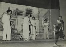 Students performing the drama ‘Rajamani’ for the audience on the Third Institute Day 