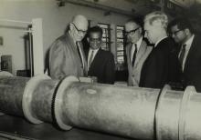 His Excellency Baron von Mirbach in the Chemical Engineering Laboratory, 1967