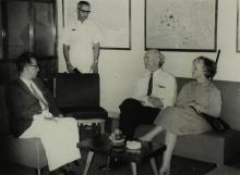 The Director of IIT Madras in conversation with double Nobel Laureate Dr. Linus Pauling, 1967