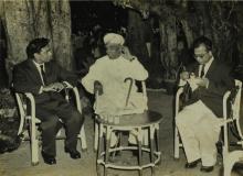‘The Second Trinity of IIT Madras’ in conversation over refreshments at the farewell tea ceremony organised for Mr. R. Natarajan