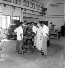 Workshop instructor teaching the students