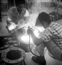 Welding at the workshop