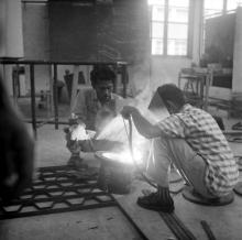 Welding at the workshop