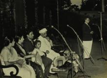 Prof. B. Sengupto addresses the audience at the farewell ceremony organised for Mr. R. Natarajan