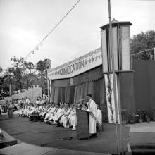 The chief guest of the eighth convocation, Prof. M. G. K. Menon delivers the convocation address, 1971
