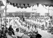 The audience witnesses the inauguration of IIT Madras' Central School building, 1965