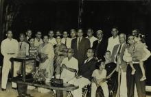 Guests at Mr. R. Natarajan’s  farewell ceremony pose for a photograph 