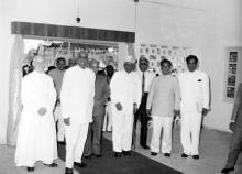 The distinguished guests pose for a photograph at the Central School building inauguration, 1965
