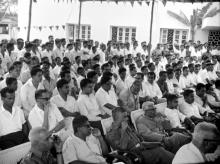 The audience witnesses the inauguration of IIT Madras' Central School building, 1965