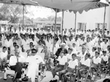 The audience witnesses the inauguration of IIT Madras' Central School building, 1965