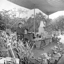Mr. H. V. R. Iengar addresses the audience at the inauguration ceremony of the Chemistry Block