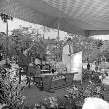 Mr. H. V. R. Iengar addresses the audience at the Chemistry Block inauguration ceremony