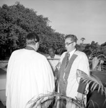 Prof. K. A. V. Pandalai receives Dr. Erhard Eppler, 1973
