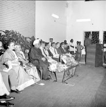 Mr. Sethunathan addresses the audience at Dr. A. L. Mudaliar’s farewell function