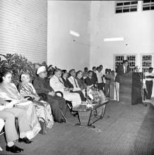 Prof. S. Sampath delivering the welcome address at the farewell function held for Dr. A. L. Mudaliar